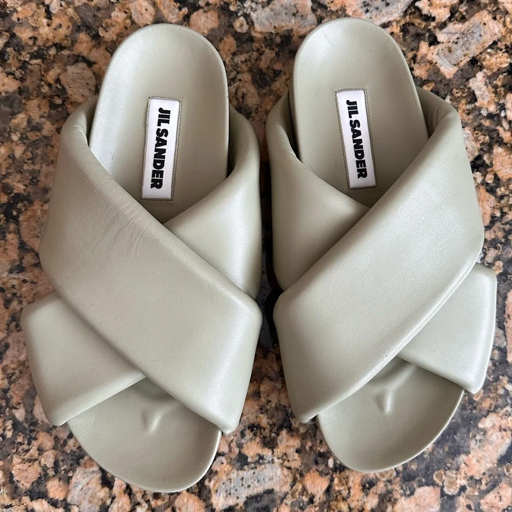 Jil Sander Padded Leather Sandal